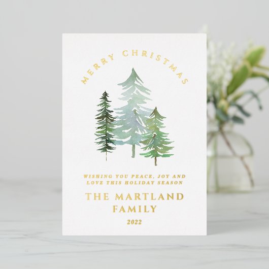 Waterverf woud Vakkerfeestdag Kaart (Staand Voorkant)