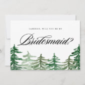 Waterverf woud... zal jij mijn Bridesmaid zijn. (Voorkant)