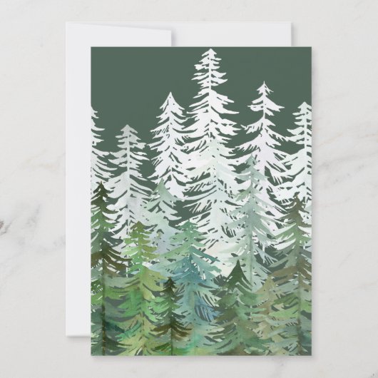 Waterverf woudpartij kaart (Achterkant)