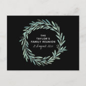 Waterverf Wreate Family Reunion BBQ Picnic Uitnodiging Briefkaart (Voorkant)