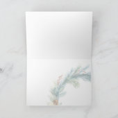 Waterverf Wreate kerstKaart Bedankkaart (Binnen)