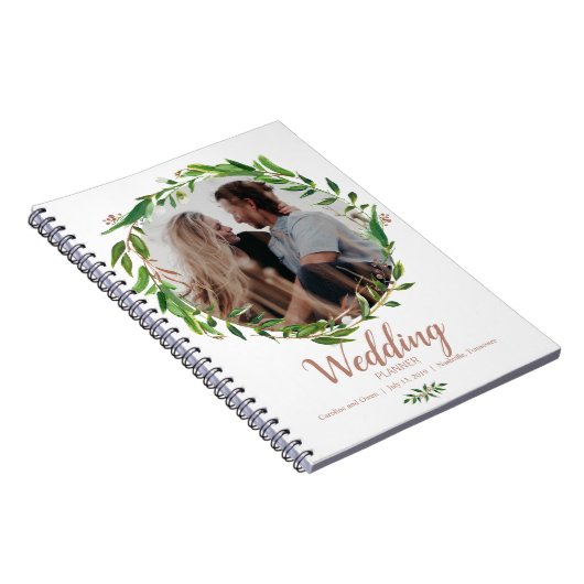 Waterverf Wreatfoto Wedding Planner Notitieboek (Rechterzijde)