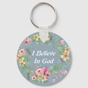 Waterverf Wreath/Faith Sleutelhanger