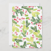 Waterverf Wreath Feestdagenkaart (Achterkant)