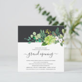 WATERVERF WREATH FOLIAGE GRAND OPENING CEREMONY KAART (Staand voorkant)