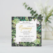WATERVERF WREATH FOLIAGE GRAND OPENING CEREMONY KAART (Staand voorkant)