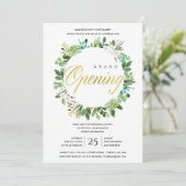 WATERVERF WREATH FOLIAGE GRAND OPENING CEREMONY KAART (Staand voorkant)