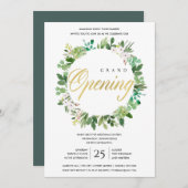WATERVERF WREATH FOLIAGE GRAND OPENING CEREMONY KAART (Voorkant / Achterkant)