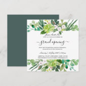 WATERVERF WREATH FOLIAGE GRAND OPENING CEREMONY KAART (Voorkant / Achterkant)