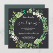 WATERVERF WREATH FOLIAGE GRAND OPENING CEREMONY KAART (Voorkant / Achterkant)