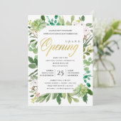 WATERVERF WREATH FOLIAGE GRAND OPENING CEREMONY KAART (Staand voorkant)