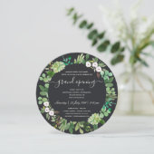 WATERVERF WREATH FOLIAGE GRAND OPENING CEREMONY KAART (Staand voorkant)