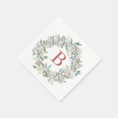 Waterverf Wreath Kerstmis Napkins Servet (Hoek)
