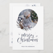 Waterverf Wreatkalligrafie met kerstkaart (Voorkant / Achterkant)