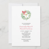 Waterverf Wreator en Gold Cross Baptisme Kaart (Voorkant)