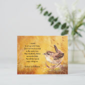 Waterverf Wren Bird voor vogelliefhebbers Briefkaart (Staand voorkant)