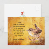 Waterverf Wren Bird voor vogelliefhebbers Briefkaart (Voorkant / Achterkant)