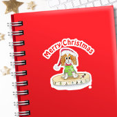 Waterverf Xmas Cavalier King Charles Spaniel Sticker