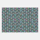 Waterverf Xmas Confetti Triangle Zigzag Stippen Inpakpapier Vel (Voorkant 2)