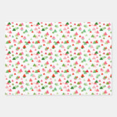 Waterverf Xmas Confetti Triangle Zigzag Stippen Inpakpapier Vel (Voorkant)