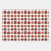 Waterverf Xmas Gift Box Pattern Feestelijke Kerst Inpakpapier Vel (Voorkant 2)