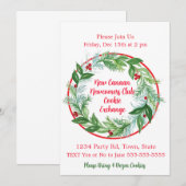 Waterverf Xmas Vakantie Krans Cookie Swap Kaart (Voorkant / Achterkant)