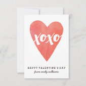 Waterverf XOXO Classroom Valentijn Kaart (Voorkant)