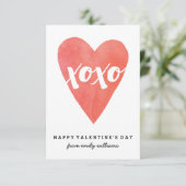 Waterverf XOXO Classroom Valentijn Kaart (Staand voorkant)