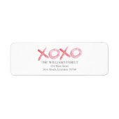 WATERVERF XOXO VALENTIJNSDAG ETIKET (Voorkant)