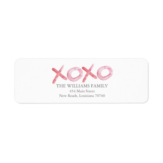 WATERVERF XOXO VALENTIJNSDAG ETIKET (Voorkant)