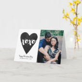 Waterverf XOXO Valentijnsdag Fotokaart - zwart Kaart (Gele Bloem)