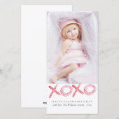 Waterverf XOXO Valentijnsdag Fotokaarten Feestdagenkaart (Voorkant / Achterkant)