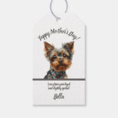 Waterverf Yappy Yorkie Moederdag Cadeaulabel (Voorkant)