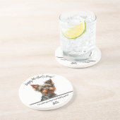 Waterverf Yappy Yorkie Moederdag Zandsteen Onderzetter (Zijkant)