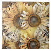 Waterverf Yellow Bouquet Sunflower Collectie Tegeltje (Voorkant)