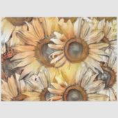 Waterverf Yellow Bouquet Sunflower Collectie Tissuepapier (Voorkant)