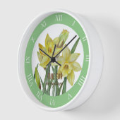 Waterverf Yellow Daffodils Roman Numbers (Hoek)