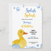 Waterverf Yellow Duck Baby Boy Verjaardag Kaart (Voorkant)