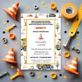 Waterverf Yellow Dump Truck Construction Site Kaart