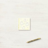 Waterverf Yellow Girly Ghost Name Notes (Op bureau)