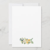 Waterverf Yellow Gold Green Wedding Kaart (Achterkant)