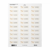 Waterverf Yellow Lab Silhouette Adres Etiket (Full Sheet)