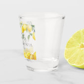 Waterverf Yellow Lemon Citrus Vrijgezellenfeest Shot Glas (Rechts)