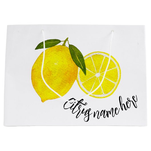Waterverf Yellow Lemon Groot Cadeauzakje (Voorkant)
