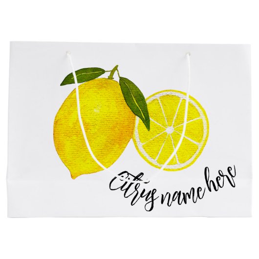 Waterverf Yellow Lemon Groot Cadeauzakje (Achterkant)