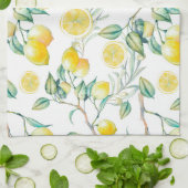 Waterverf Yellow Lemon Theedoek (Gevouwen)