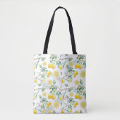 Waterverf Yellow Lemon Tote Bag (Voorkant)