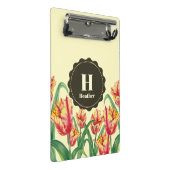 Waterverf Yellow Parrot Tulips Floral Monogram Mini Klembord (Schuin)