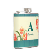 Waterverf Yellow Parrot Tulps Illustration Heupfles (Rechts)