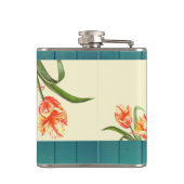 Waterverf Yellow Parrot Tulps Illustration Heupfles (Achterkant)